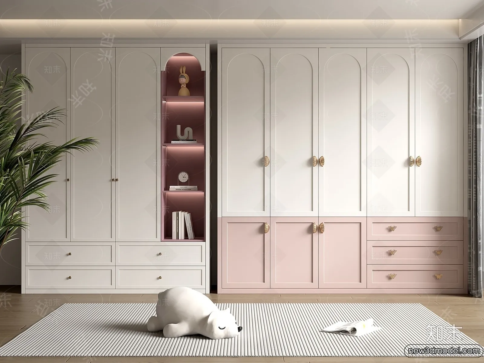 Wardrobe 3D Models – 3D Furniture for Interior Design – 107