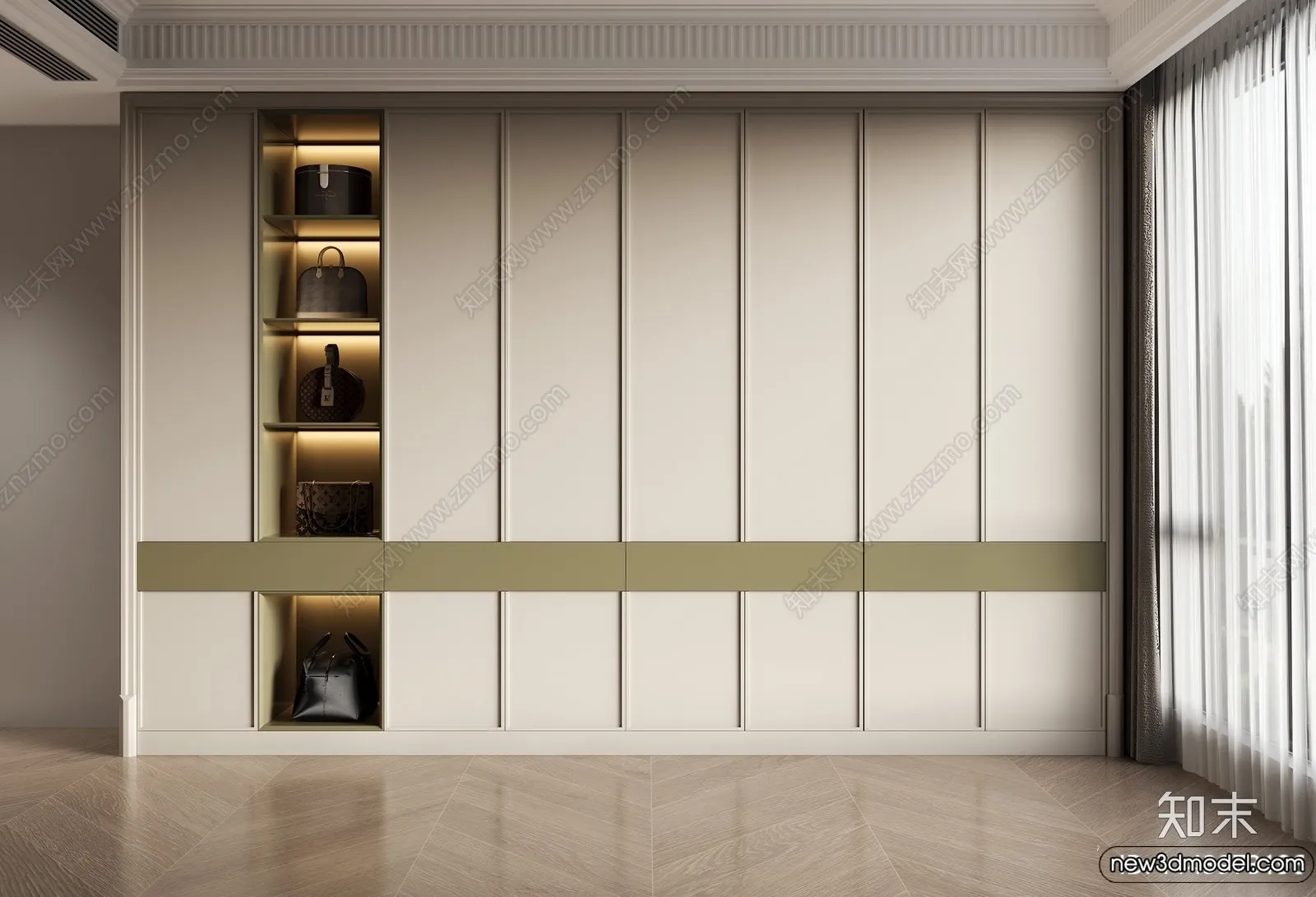 Wardrobe 3D Models – 3D Furniture for Interior Design – 111