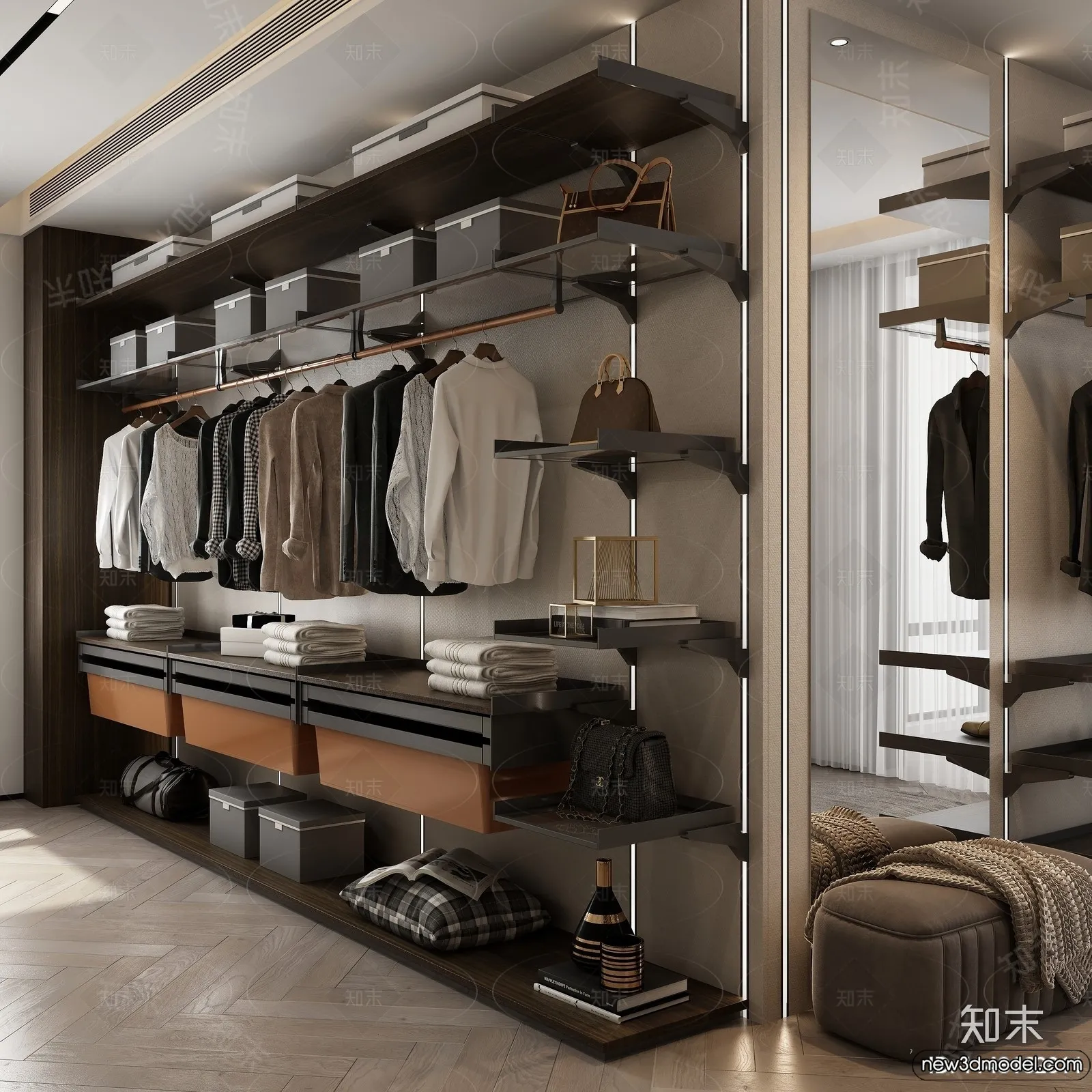 Wardrobe 3D Models – 3D Furniture for Interior Design – 114