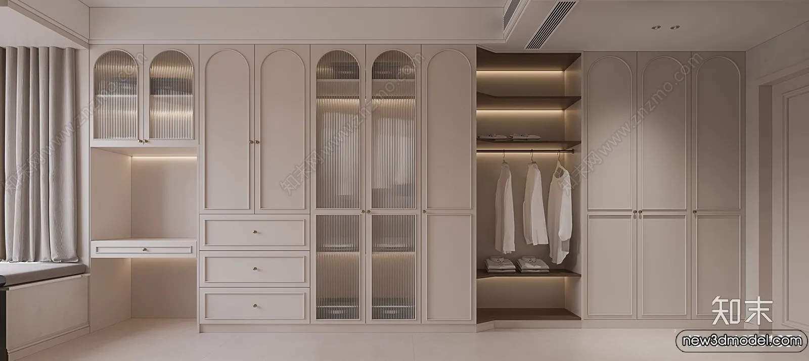 Wardrobe 3D Models – 3D Furniture for Interior Design – 120