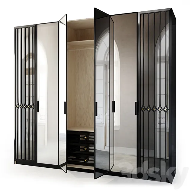 Wardrobe cabinet for clothes Dupont. Wardrobe by evmoda 3ds Max