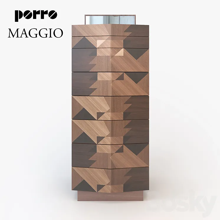 Wardrobe chest of drawers Porro Maggio 3DS Max