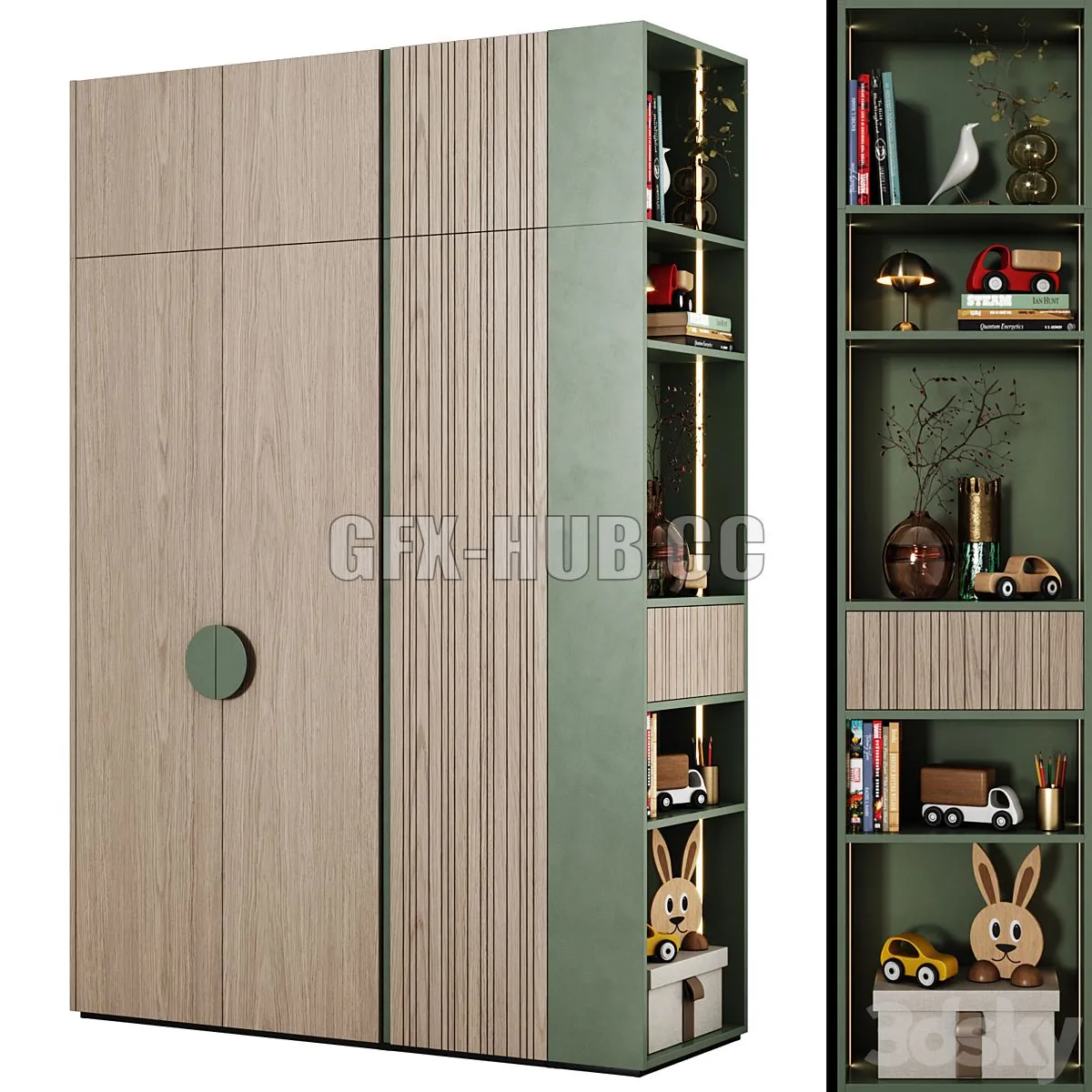 Wardrobe Children & 39 S Modular 02 3dsMax Model