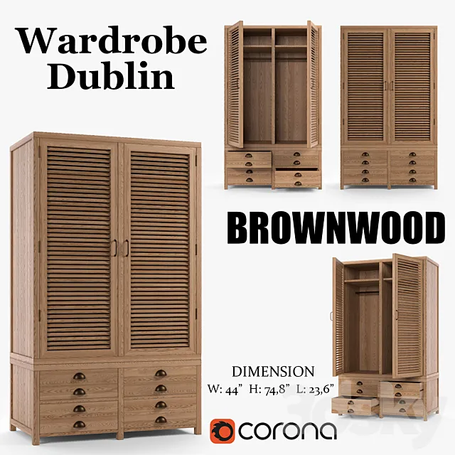 Wardrobe Dublin 2 3DSMax File