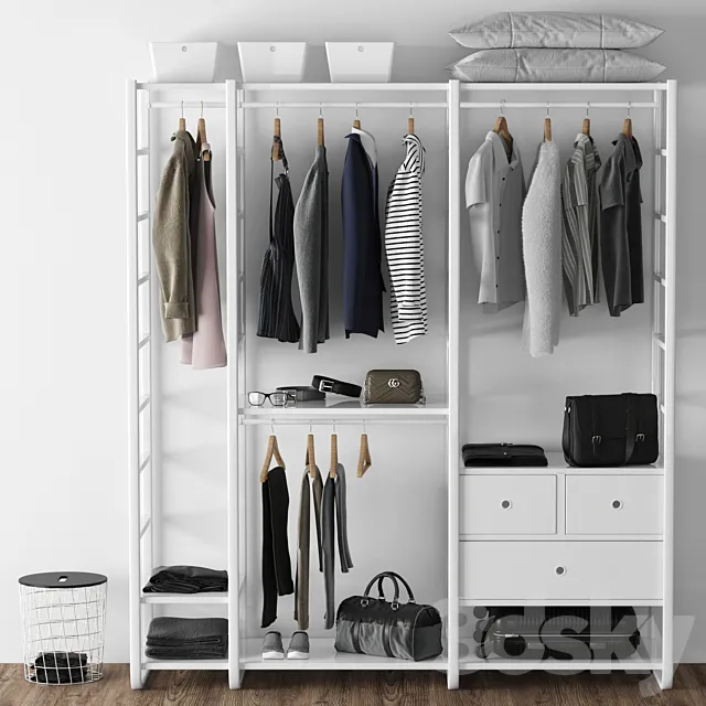 Wardrobe elvari ikea 3ds Max