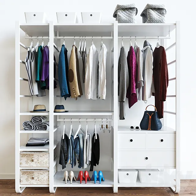 Wardrobe ELVARLI IKEA 3DS Max Model