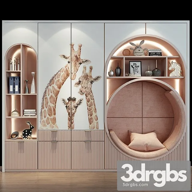 Wardrobe Furniture For A Children 0440 3dsmax Download