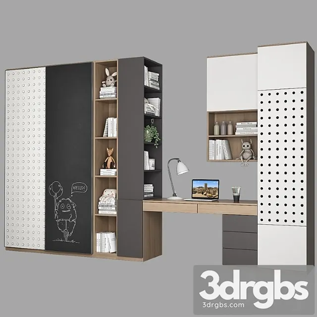 Wardrobe Furniture For A Childrens Room 89 3dsmax Download