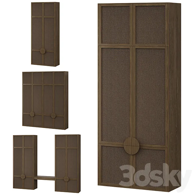 Wardrobe furniture set rattan 3dsMax Model