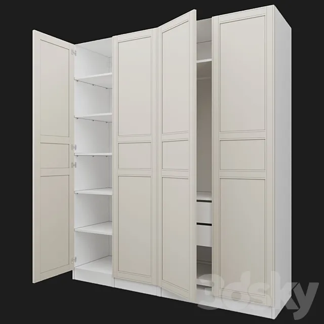 Wardrobe IKEA FLISBERGET 3DS Max Model