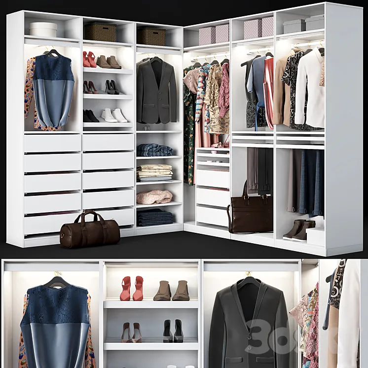 Wardrobe Ikea PAX 3DS Max