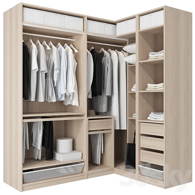 Wardrobe IKEA Set 03 3DS Max Model