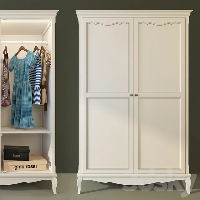 Wardrobe Leontina beige. Whatnot 3DSMax File