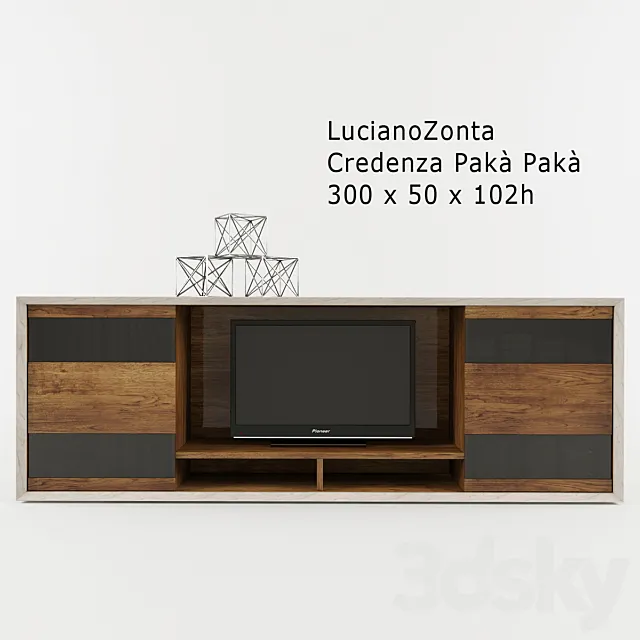 Wardrobe LucianoZonta TV books 3DS Max Model