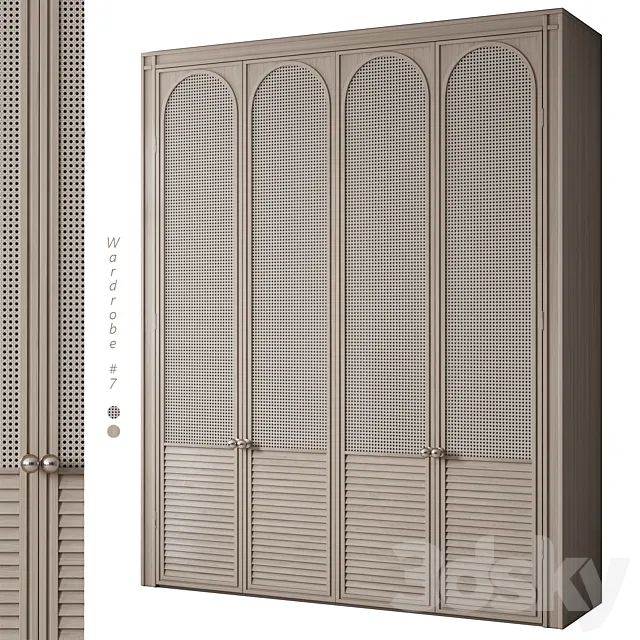 Wardrobe Rattan No. 7 3DS Max Model