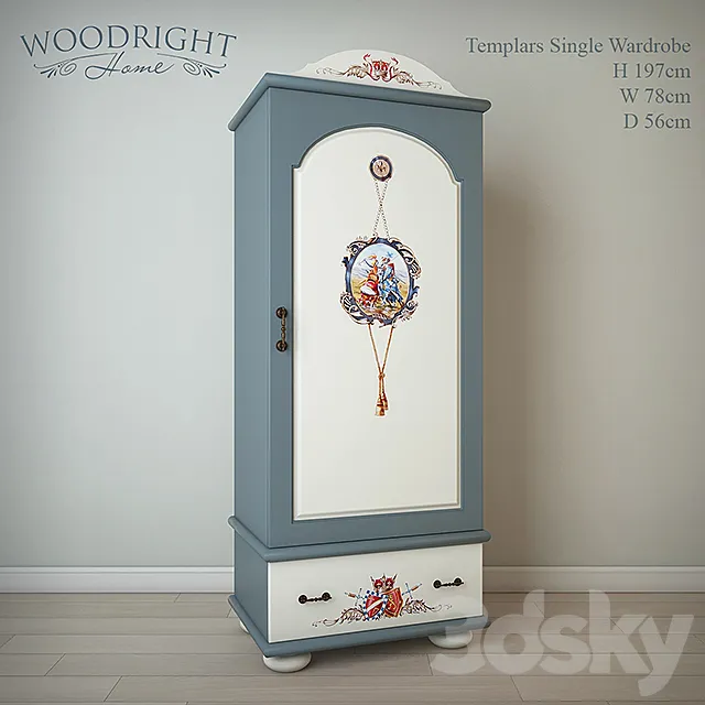 Wardrobe Templars TE-01-2 Woodright 3ds Max