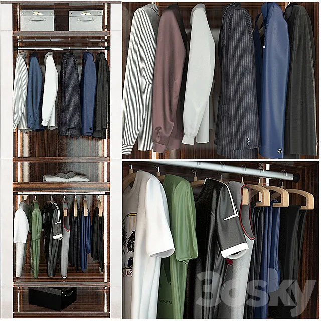 Wardrobe VENERE Capital collection. segment A men’s clothing 3DSMax File