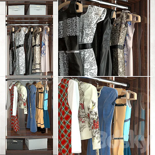 Wardrobe VENERE Capital collection. segment C women’s clothing 3DSMax File