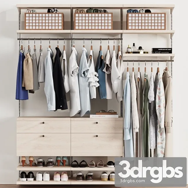 Wardrobe Wall Module Dresses Clothes 2