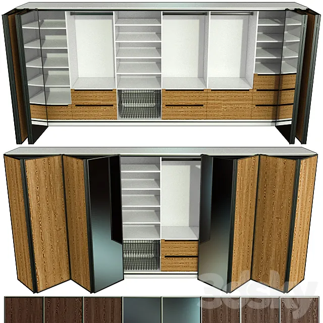 Wardrobe wardrobe folding doors 3DS Max Model