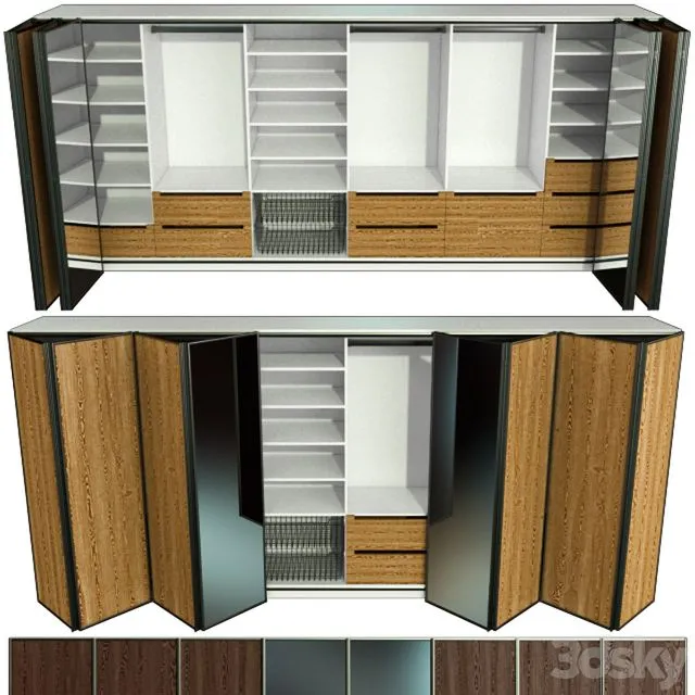 Wardrobe wardrobe folding doors 3dsMax Model