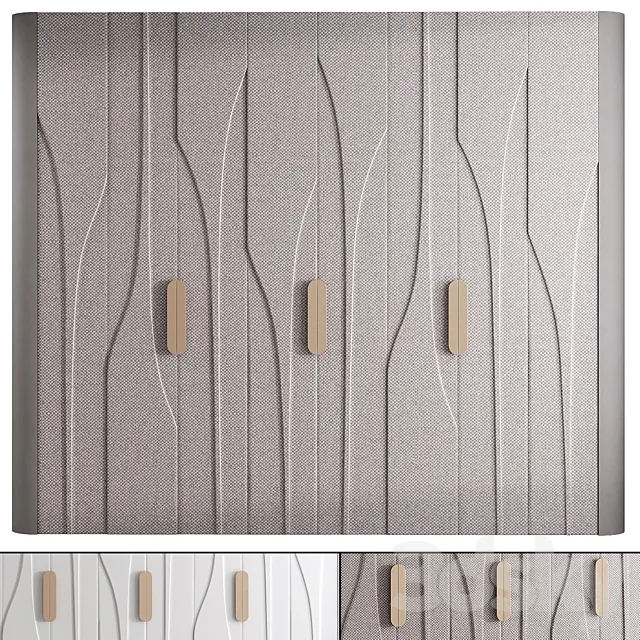 Wardrobe with abstract panel in 2 OPTIONS 3ds Max