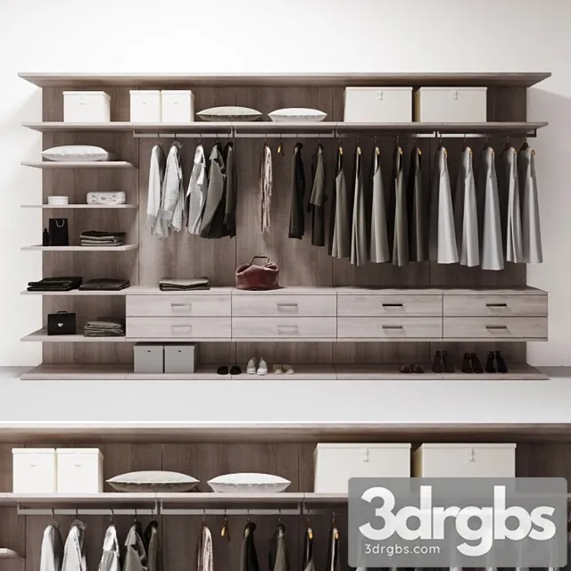Wardrobe with clothes 2 3dsmax Download