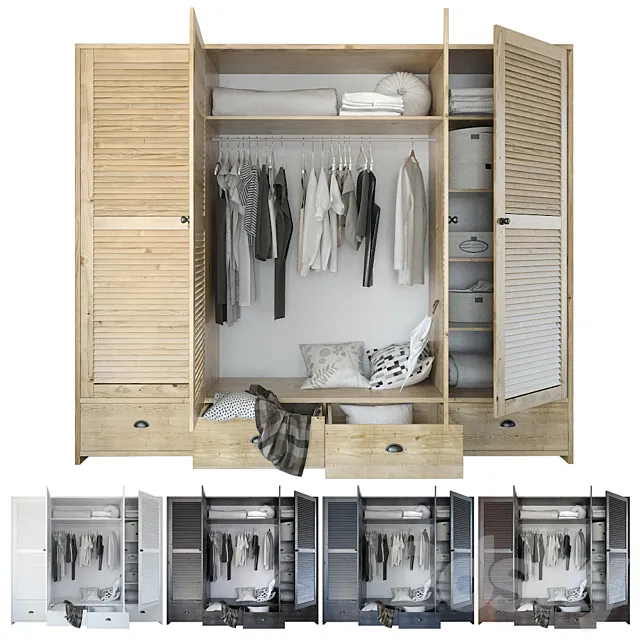 Wardrobe with filling 3ds Max