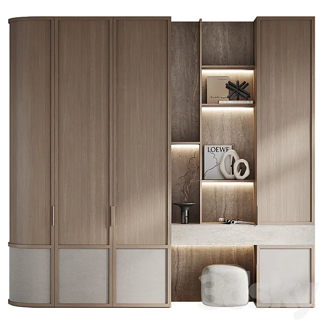 Wardrobe with Kushi decor 3ds Max