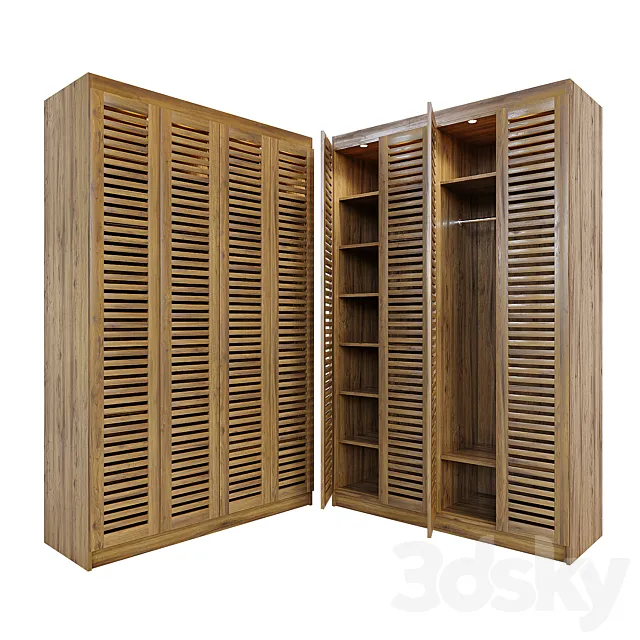 Wardrobe with lattice facades 3ds Max