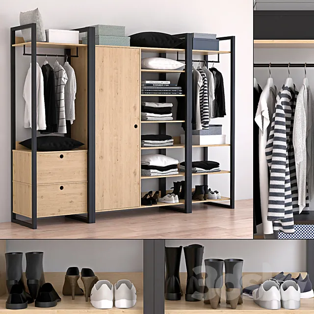 wardrobe woodmood 3DS Max Model