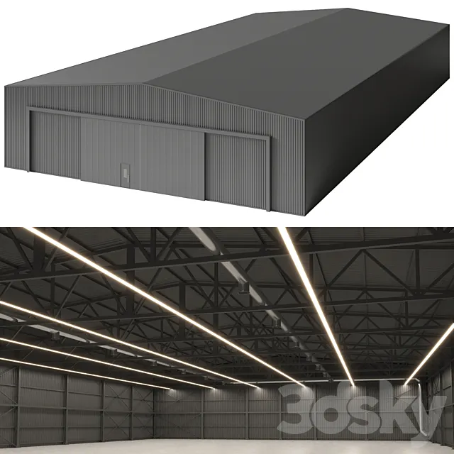 Warehouse Hangar 3ds Max