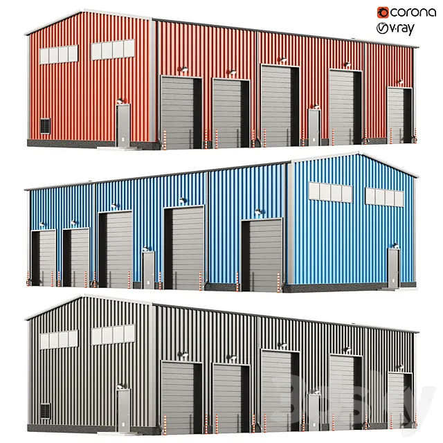 Warehouse hangar 3dsMax Model