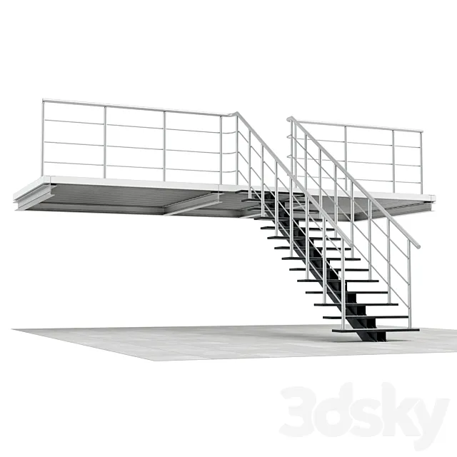 Warehouse stairs 3DS Max Model