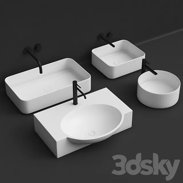 Wash basin 01 3DS Max Model