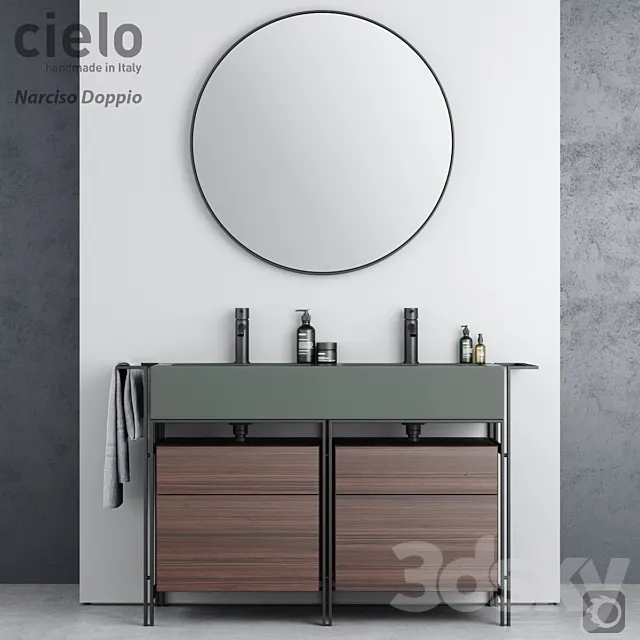 Wash Basin Ceramica Cielo Narciso Doppio 3DS Max Model