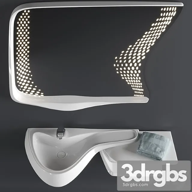 Washbasin And Mirror Vitae By Zaha Hadid 3dsmax Download