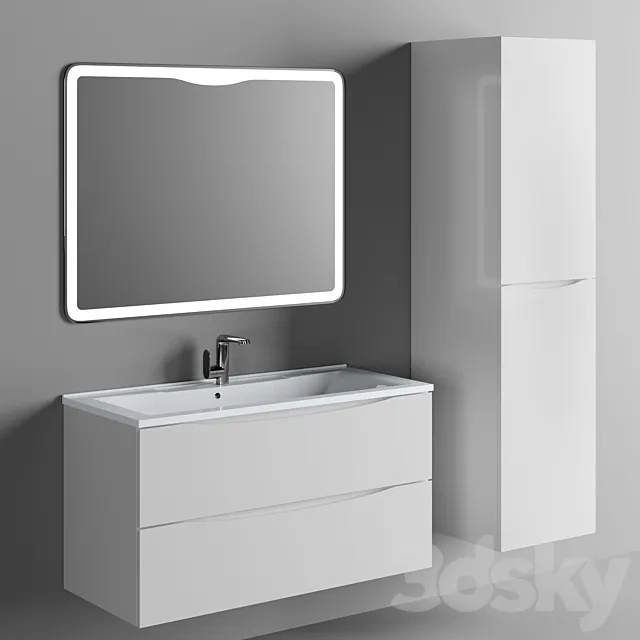 Washbasin cabinet BelBagno Marino 100 3ds Max