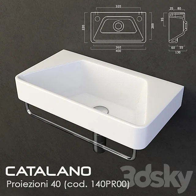 washbasin Catalano Proiezioni 40 3DSMax File