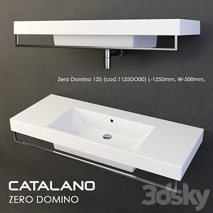 washbasin Catalano Zero Domino (set) 3DS Max