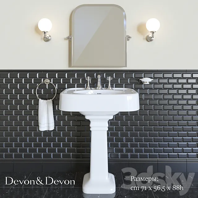 Washbasin Devon&Devon Blues 3DS Max Model