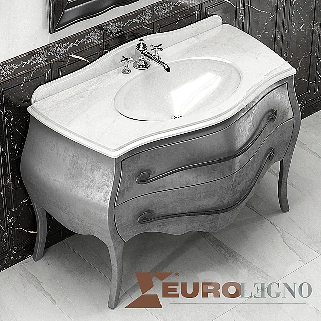 Washbasin eurolegno narciso and tiles Piemme 3ds Max