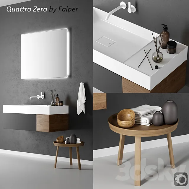 Washbasin Falper Quattro Zero 3ds Max