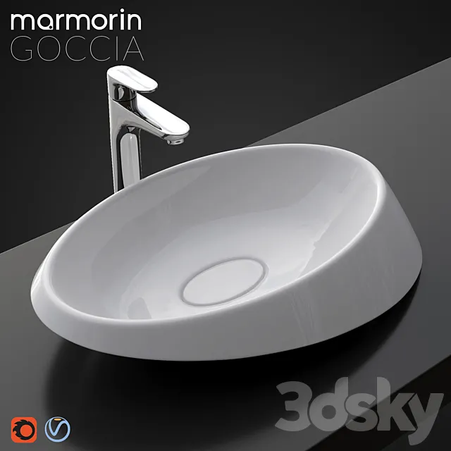 Washbasin Marmorin Goccia 3DS Max Model