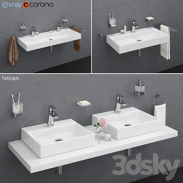 Washbasin RAVAK | Natural 3ds Max