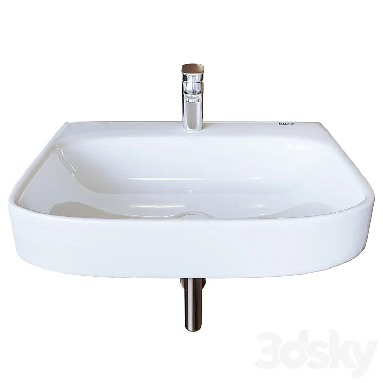 Washbasin Roca Debba 60×48 cm wall-hung 32799400Y 3DS Max