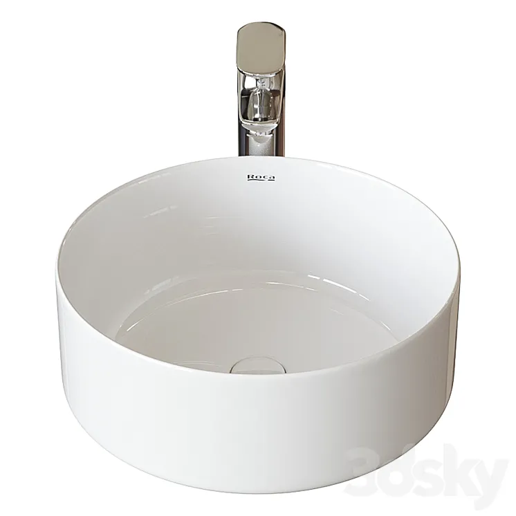 Washbasin Roca Inspira Round 37×37 cm surface mounted 327523000 3DS Max