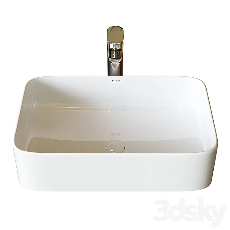 Washbasin Roca Inspira Square 37×50 cm surface mounted 327530000 3DS Max