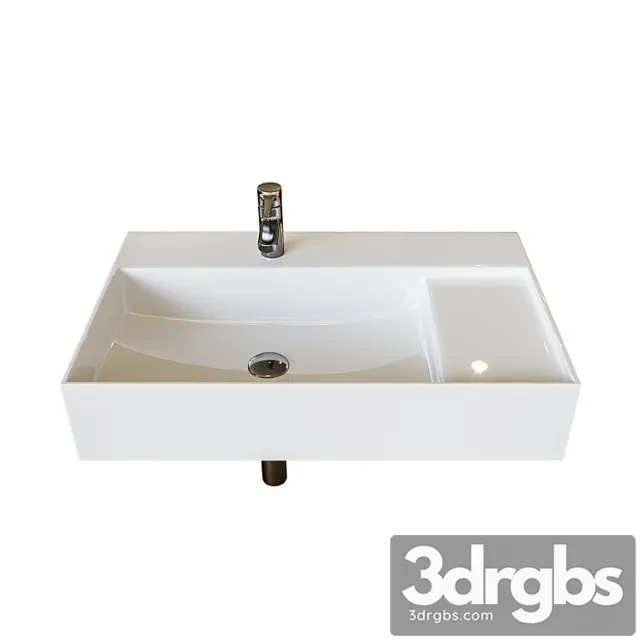 Washbasin roca inspira square wb unik 80×49 cm, furniture 32752b000