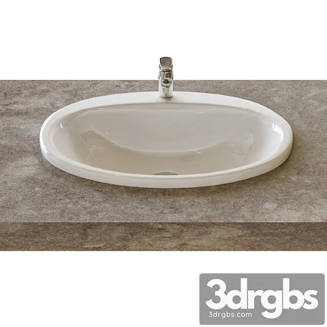 Washbasin roca rodeo 52x41cm, recessed top 327866000